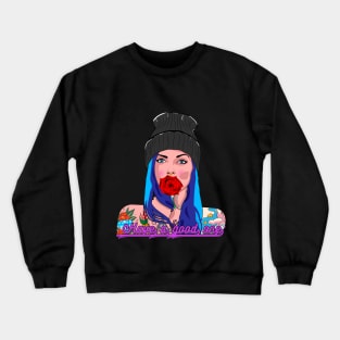 Girl with a rose Crewneck Sweatshirt